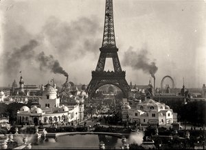 Kilátás az Universelle kiállításra, Párizs. 1900 alkotó: Eugène Trutat