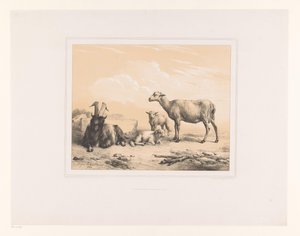 Kecske, birka és két bárány Különféle állatok (sorozat címe) Etudes d