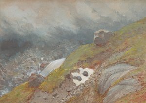 Nézet a Handeck felett, Svájc, 1875. alkotó: Eugène Viollet le Duc