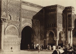 Meknes, Palotakapu, Bab Mansour (f/w fotó) alkotó: European Photographer