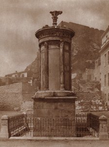 Emlékmű Dionüszosznak, a bor istenének, melyet Lizikratész állított Athénban Kr.e. 335-34-ben, hogy megünnepelje csapata győzelmét a színházi versenyeken (f/w fotó) alkotó: European Photographer