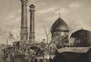 Perzsia, Teherán, Abdoll Asim sírja (fekete-fehér fotó) alkotó: European Photographer