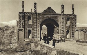 Perzsia, Teherán, városkapu (fekete-fehér fotó) alkotó: European Photographer