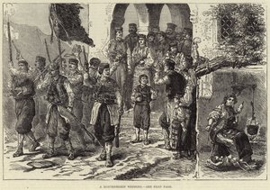 Montenegrói esküvő (metszet) alkotó: European School