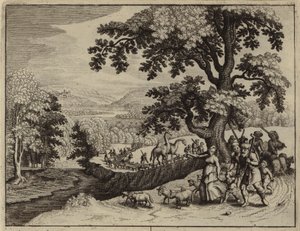 Ábrahám útnak indul Kánaánba (metszet) alkotó: European School