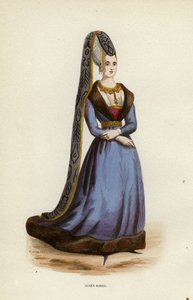 Agnes Sorel (színes metszet) alkotó: European School