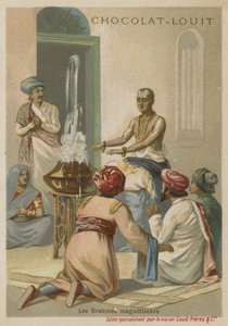 A brahmin mágnesességgel emeli a vizet, India alkotó: European School