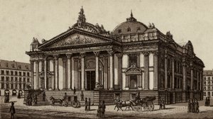 Brüsszel / Brüsszel: A tőzsde (litho) alkotó: European School