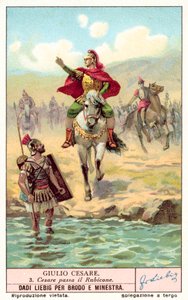 Caesar átkel a Rubiconon, ie 49 (chromolitho) alkotó: European School