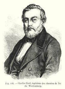 Charles Etzel, württembergi vasúti mérnök (metszet) alkotó: European School