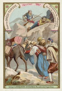 Menedéket kereső keresztények Kréta hegyeiben, görög-török háború, 1897. február