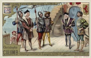 Kolumbusz Kristóf fogolyként visszavitték Spanyolországba, 1500 októberében alkotó: European School