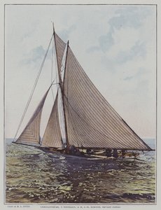 Krizantém, 5 tonnás vitorlás Pornicnál, Bretagne (színes fotó) alkotó: European School