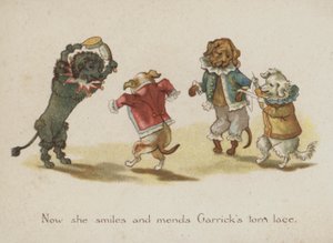 Komikus kutyák (színes litho) alkotó: European School