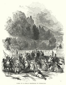 A piac hölgyei Versailles-ba indulnak (metszet) alkotó: European School