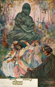 Tánc Frederic Chopin mazurkájára (színes litográfia) alkotó: European School