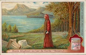 Dante a Garda-tónál (chromolitho) alkotó: European School