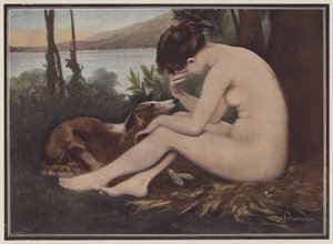 Visszhang, gyászolja, hogy Narcissus elutasította (színes litó) alkotó: European School