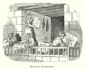 Egyiptomi hímzés (metszet) alkotó: European School