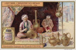 Vésett és szerszámozott réz, India (chromolitho) alkotó: European School