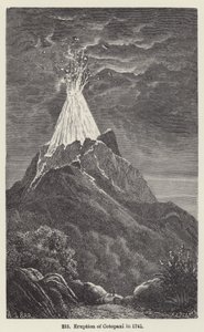 Cotopaxi kitörése 1741-ben (metszet) alkotó: European School
