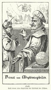 Faust és Mefisztó (metszet) alkotó: European School