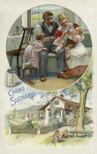 Kisgyermek Suchard kakaóval etetése alkotó: European School