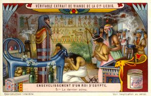 Végső búcsú egy halott egyiptomi fáraó sírjában (kromolito) alkotó: European School