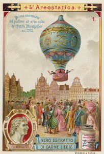 A Montgolfier Brothers hőlégballon első kötetlen repülése, 1783 alkotó: European School