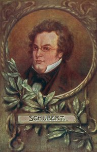 Franz Schubert, osztrák zeneszerző (színes litográfia) alkotó: European School