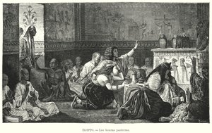 Temetés az ókori Egyiptomban (litho) alkotó: European School