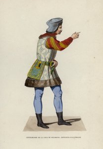 Udvari úriember Zsigmond német császár (színes metszet) alkotó: European School