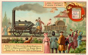 George Stephenson Rocket gőzmozdonyja, Liverpool alkotó: European School