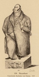 Giacomo Meyerbeer, német zsidó zeneszerző (litho) alkotó: European School