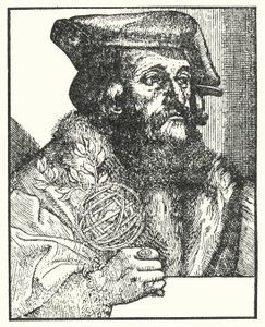 Girolamo Fracastoro, aki a „Syphilis sive Morbus Gallicus” című verset írta (metszet) alkotó: European School