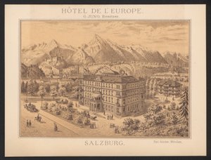 Hotel Trade Card (színes gravírozás) alkotó: European School