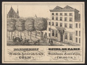 Hotel Trade Card (metszet) alkotó: European School