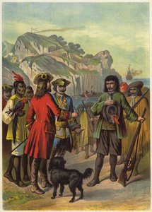 Illusztráció a Robinson Crusoe-hoz (színes litográfia) alkotó: European School