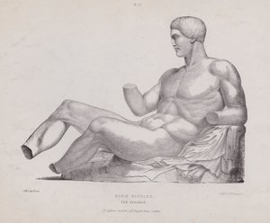 Illusztráció Az ember külső formáinak anatómiájához: Elgin Marbles, The Thészeusz (litho) alkotó: European School