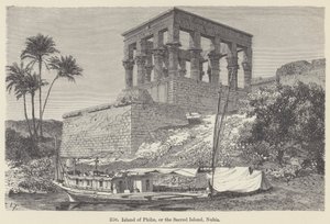 Philae szigete vagy a Szent Sziget, Núbia (metszet) alkotó: European School