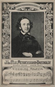 J L Felix Mendelssohn-Bartholdy, portré (litográfia) alkotó: European School