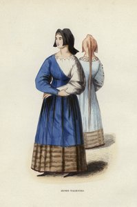 Olasz lányok (színes metszet) alkotó: European School