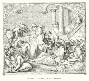 Luther pestisbetegeket látogat alkotó: European School