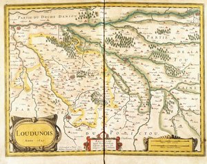Loudunois térképe 1627-ben, 1631-ben alkotó: European School