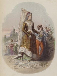 Burgundi Mária, I. Maximilianus leendő római római császár első felesége (színes metszet) alkotó: European School