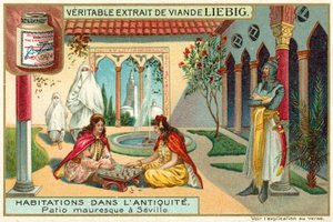 Mór terasz Sevillában (chromolitho) alkotó: European School