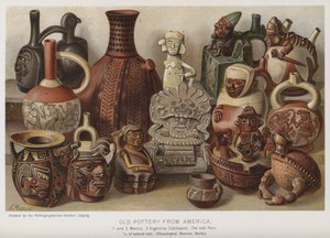 Régi kerámia Amerikából (chromolitho) alkotó: European School