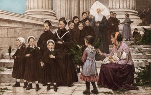 Virágvasárnap (színes fotógravírozás) alkotó: European School