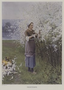 Printemps (tavasz) (színes litho) alkotó: European School