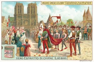 A Párizsi Notre Dame-ból induló körmenet VII. Károly francia uralkodása alatt alkotó: European School